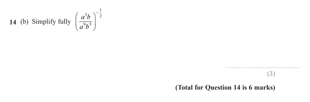 Question 14(b) - Edexcel IGCSE Maths Past Paper - Higher Resit Calculator June 2024 - Paper 1
