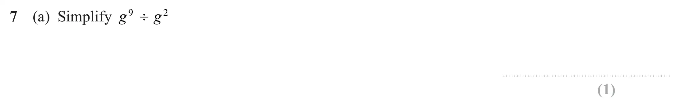 Question 7(a) - Edexcel IGCSE Maths Past Paper - Higher Resit Calculator June 2024 - Paper 1