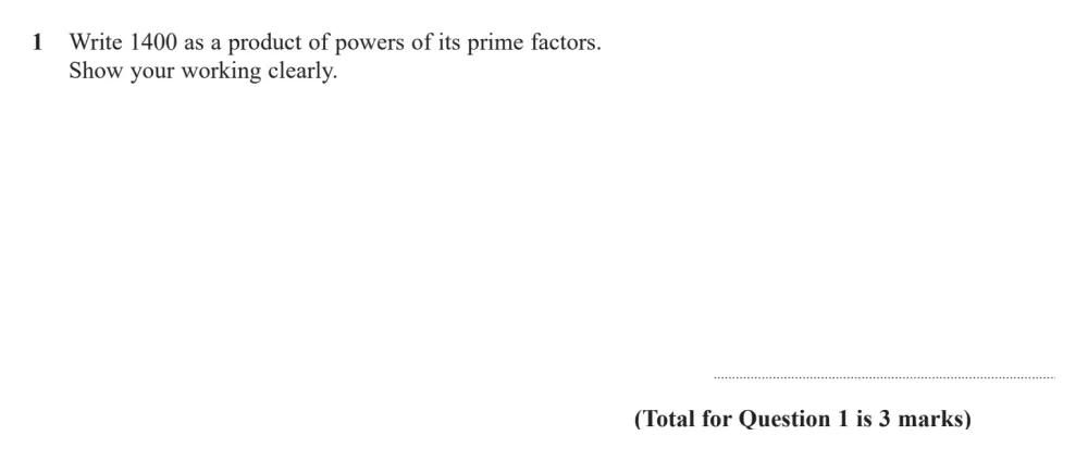 Question 01 - Edexcel IGCSE Maths Past Papers - Higher Resit Calculator June 2024 - Paper 2
