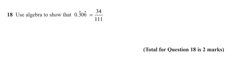 Question 18 - Edexcel IGCSE Maths Past Papers - Higher Resit Calculator June 2024 - Paper 2