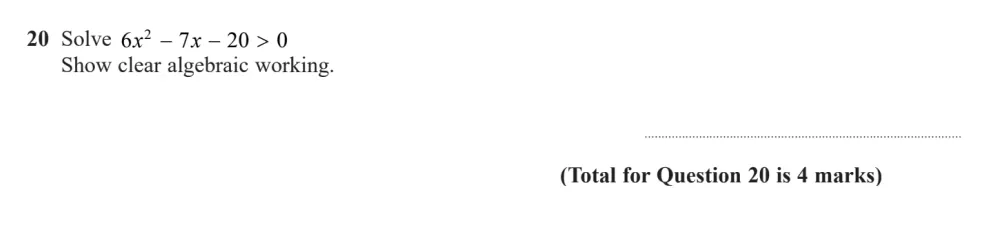 Question 20 - Edexcel IGCSE Maths Past Papers - Higher Resit Calculator June 2024 - Paper 2