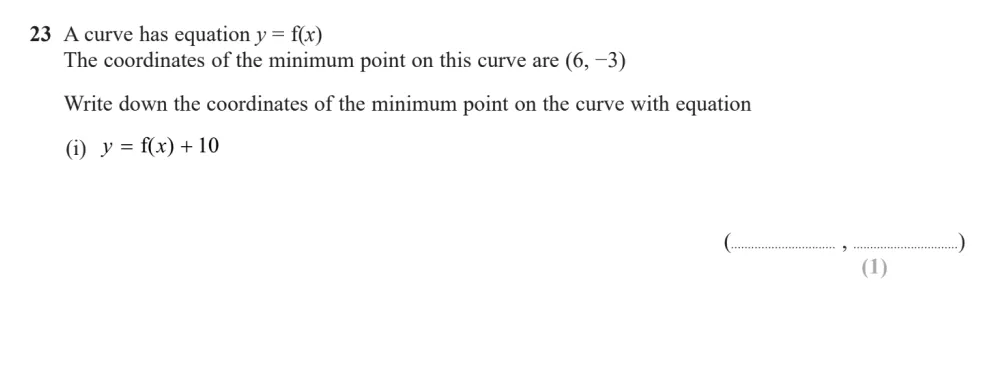Question 23(i) - Edexcel IGCSE Maths Past Papers - Higher Resit Calculator June 2024 - Paper 2