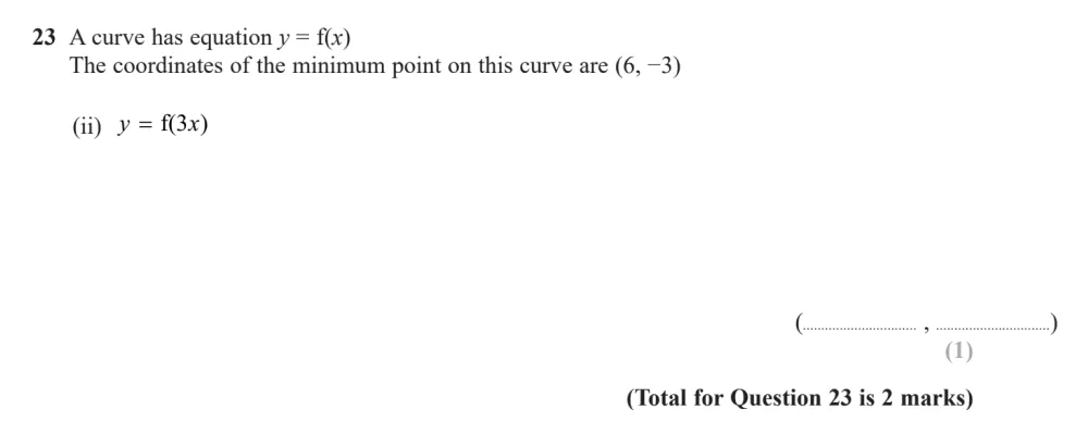 Question 23(ii) - Edexcel IGCSE Maths Past Papers - Higher Resit Calculator June 2024 - Paper 2