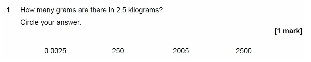 Question 01 - AQA IGCSE Maths Past Papers - Core Calculator 2018 - Specimen Paper 1