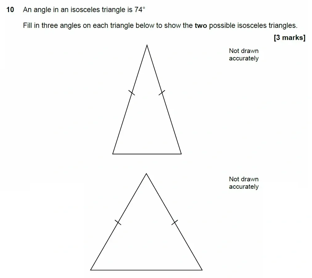 Question 10 - AQA IGCSE Maths Past Papers - Core Calculator 2018 - Specimen Paper 1