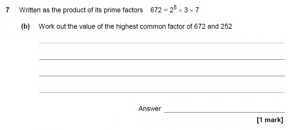 Question 07(b) - AQA IGCSE Maths Past Papers - Extended Calculator 2018 - Specimen Paper 1