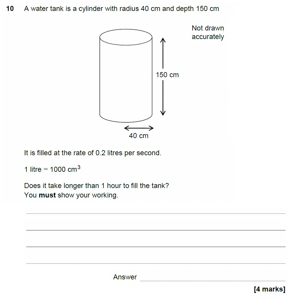 Question 10 - AQA IGCSE Maths Past Papers - Extended Calculator 2018 - Specimen Paper 1