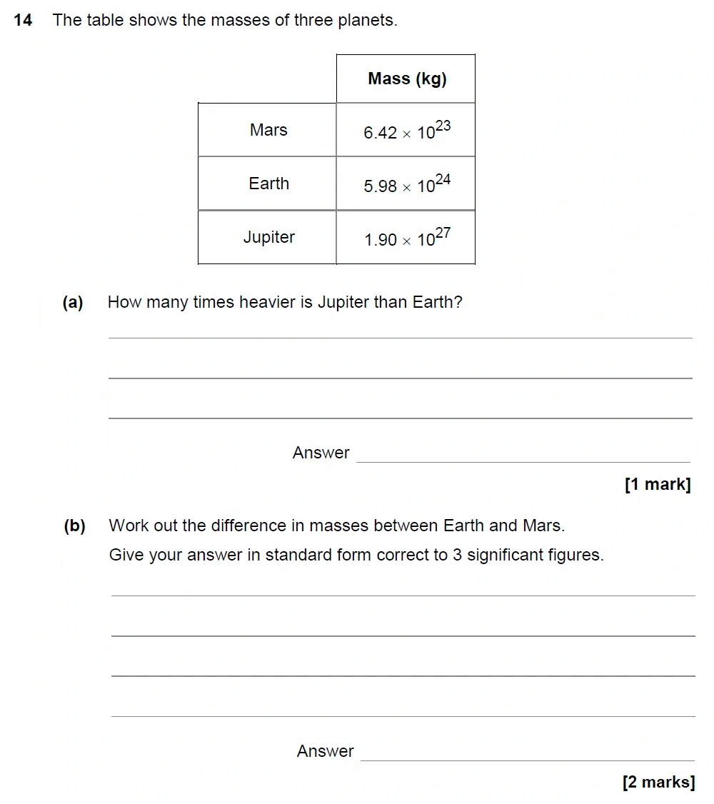 Question 14(a,b) - AQA IGCSE Maths Past Papers - Extended Calculator 2018 - Specimen Paper 1
