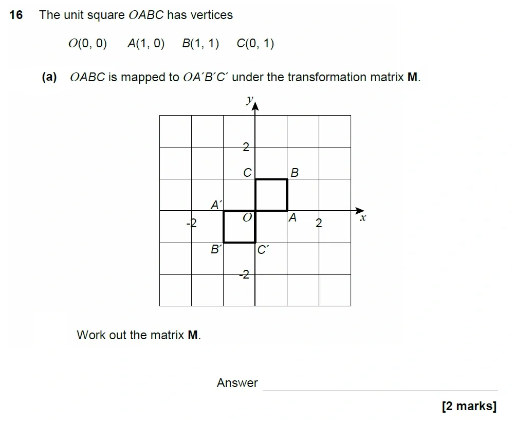 Question 16(a) - AQA IGCSE Maths Past Papers - Extended Calculator 2018 - Specimen Paper 1