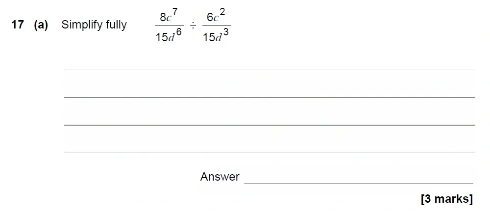 Question 17(a) - AQA IGCSE Maths Past Papers - Extended Calculator 2018 - Specimen Paper 1