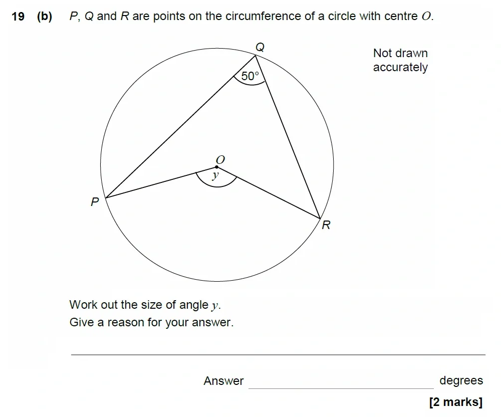 Question 19(b) - AQA IGCSE Maths Past Papers - Extended Calculator 2018 - Specimen Paper 1