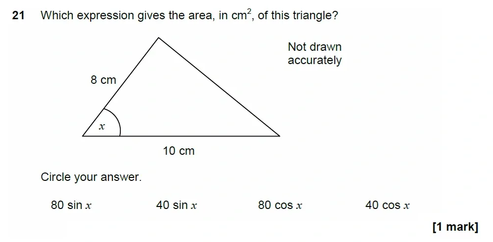 Question 21 - AQA IGCSE Maths Past Papers - Extended Calculator 2018 - Specimen Paper 1