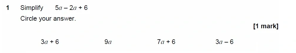 Question 01 - AQA IGCSE Maths Past Papers - Core Calculator 2018 - Specimen Paper 2