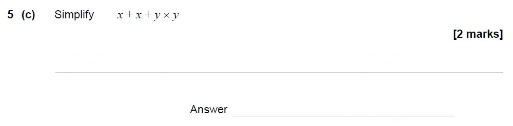Question 05(c) - AQA IGCSE Maths Past Papers - Core Calculator 2018 - Specimen Paper 2