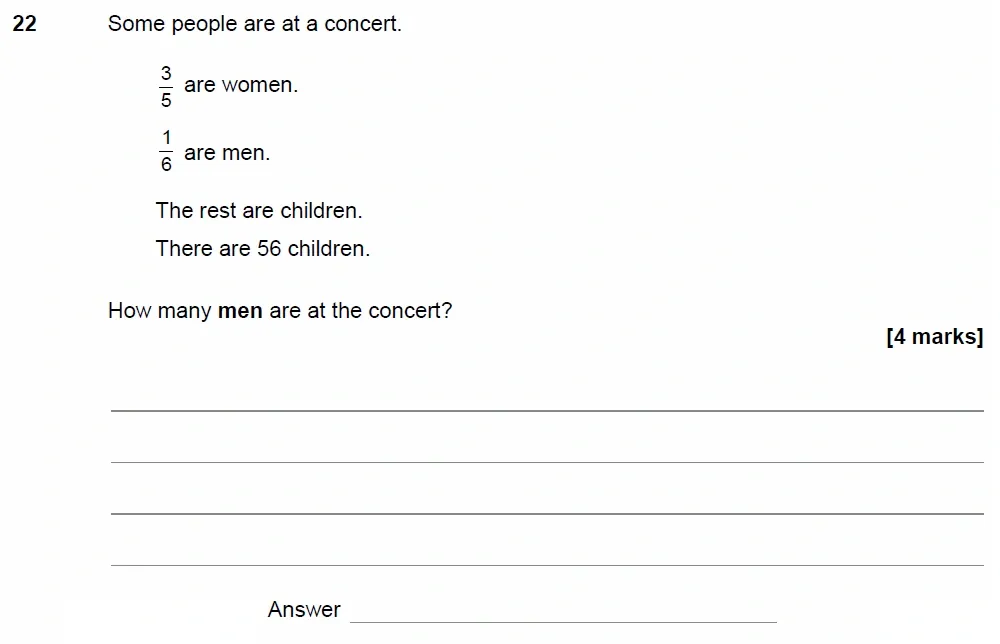 Question 22 - AQA IGCSE Maths Past Papers - Core Calculator 2018 - Specimen Paper 2