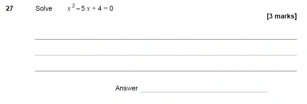Question 27 - AQA IGCSE Maths Past Papers - Core Calculator 2018 - Specimen Paper 2