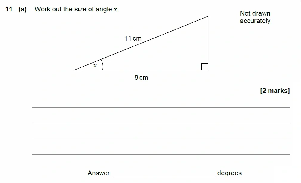 Question 11(a) - AQA IGCSE Maths Past Papers - Extended Calculator 2018 - Specimen Paper 2