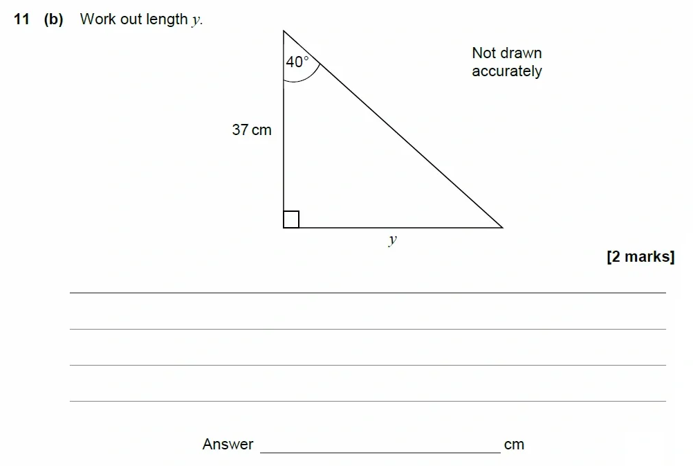 Question 11(b) - AQA IGCSE Maths Past Papers - Extended Calculator 2018 - Specimen Paper 2