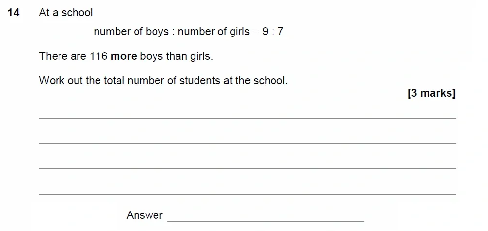 Question 14 - AQA IGCSE Maths Past Papers - Extended Calculator 2018 - Specimen Paper 2