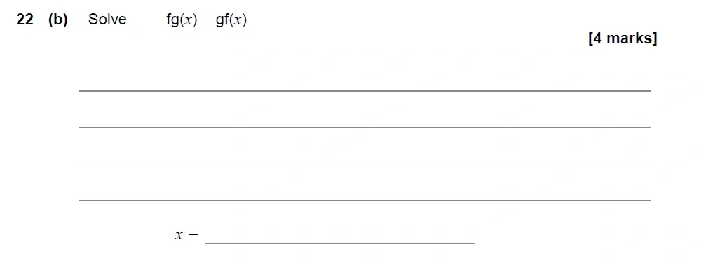 Question 22(b) - AQA IGCSE Maths Past Papers - Extended Calculator 2018 - Specimen Paper 2