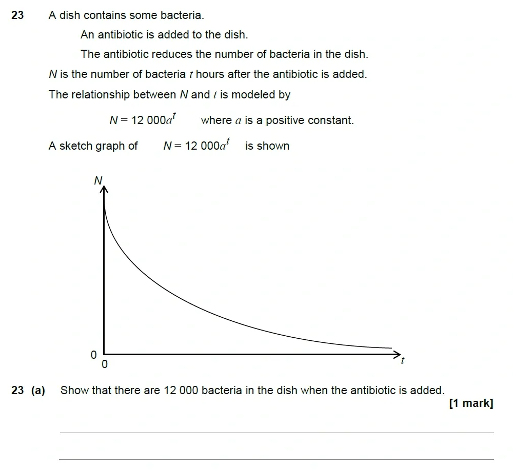 Question 23(a) - AQA IGCSE Maths Past Papers - Extended Calculator 2018 - Specimen Paper 2