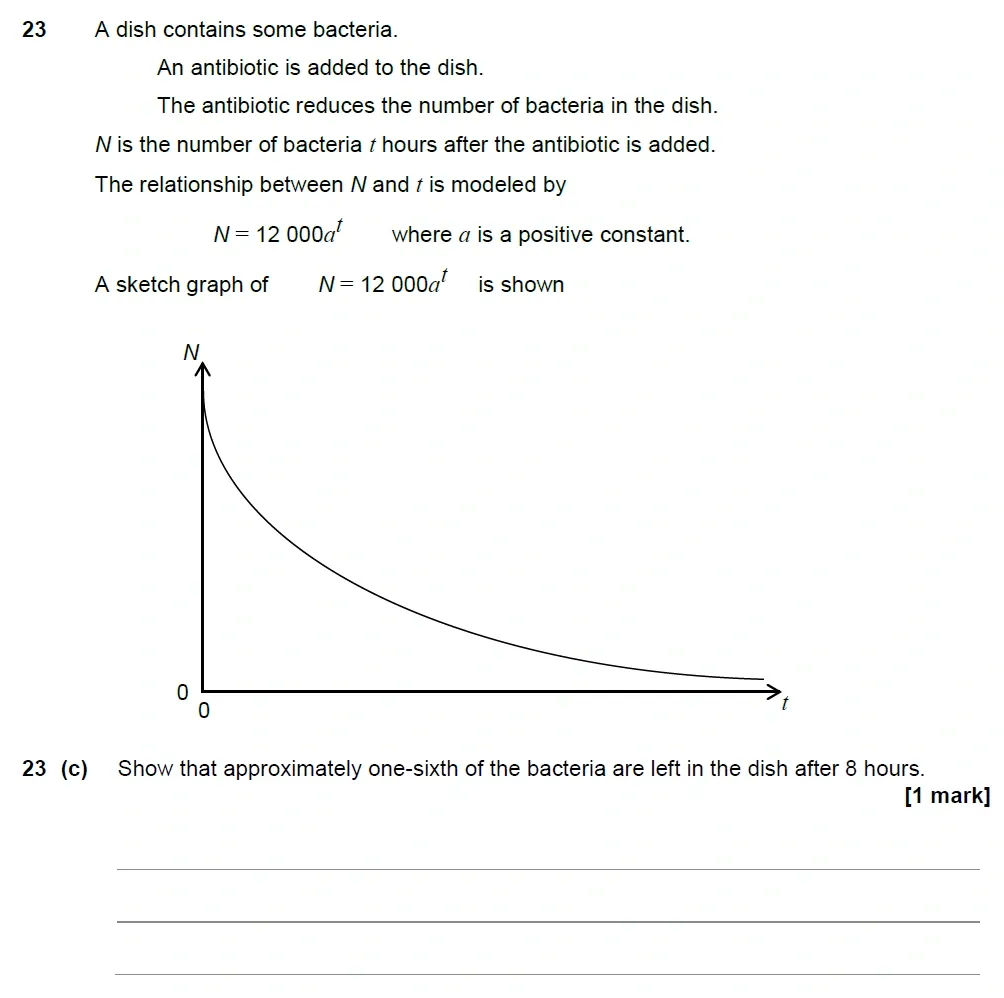 Question 23(c) - AQA IGCSE Maths Past Papers - Extended Calculator 2018 - Specimen Paper 2