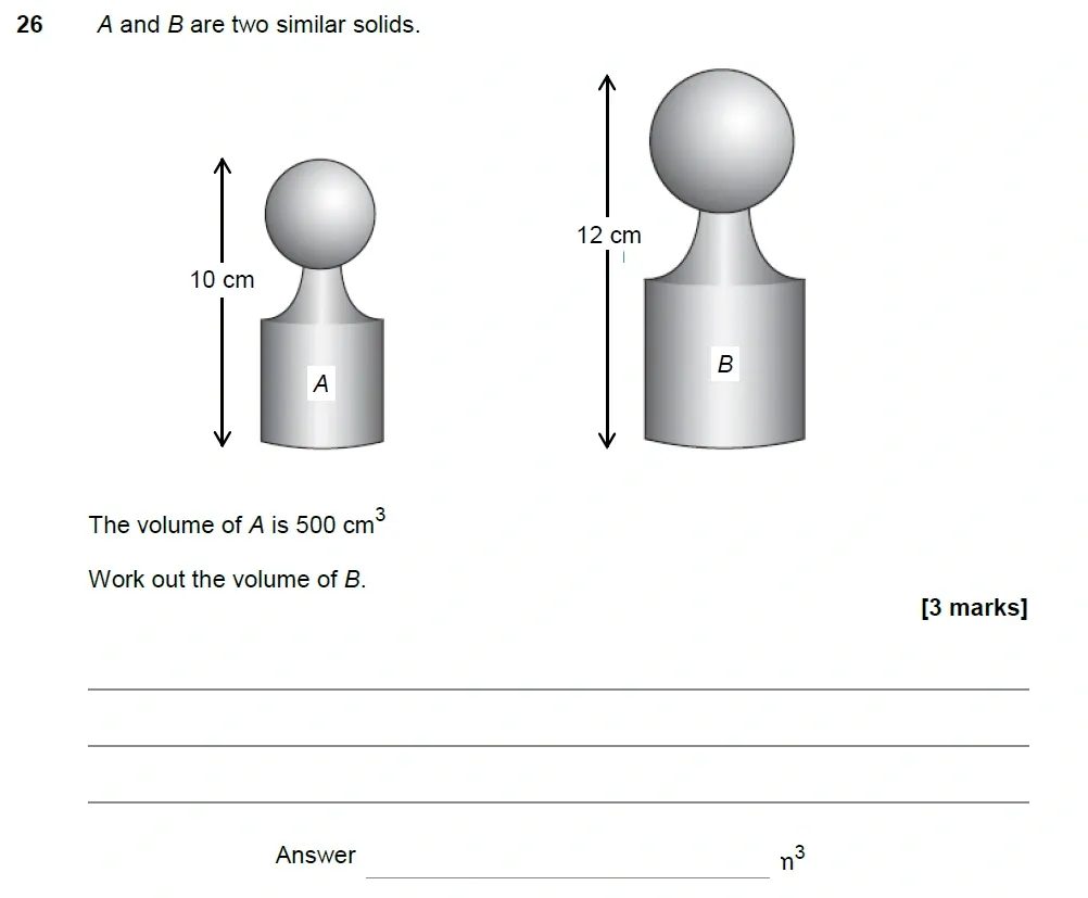 Question 26 - AQA IGCSE Maths Past Papers - Extended Calculator 2018 - Specimen Paper 2