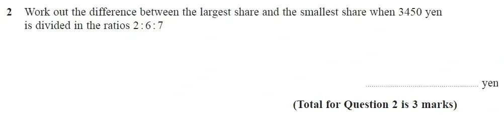 Question 02 - Edexcel IGCSE Maths Past Papers - Higher Calculator June 2018 - Paper 2