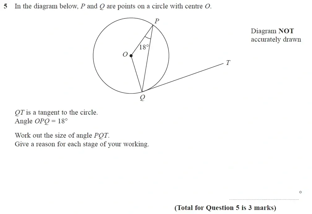 Question 05 - Edexcel IGCSE Maths Past Papers - Higher Calculator June 2018 - Paper 2
