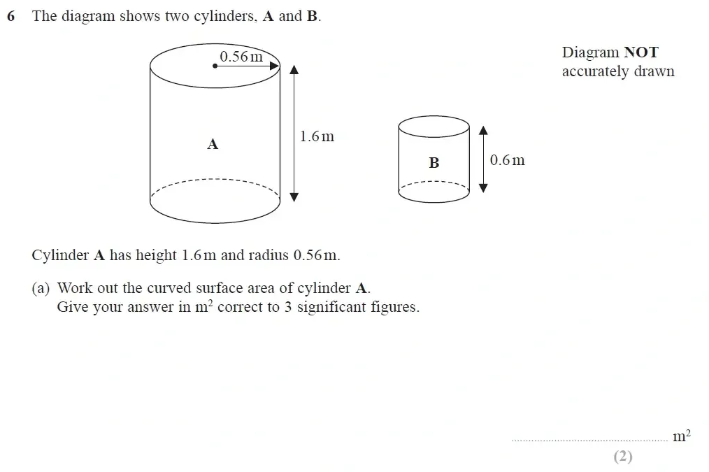 Question 06(a) - Edexcel IGCSE Maths Past Papers - Higher Calculator June 2018 - Paper 2