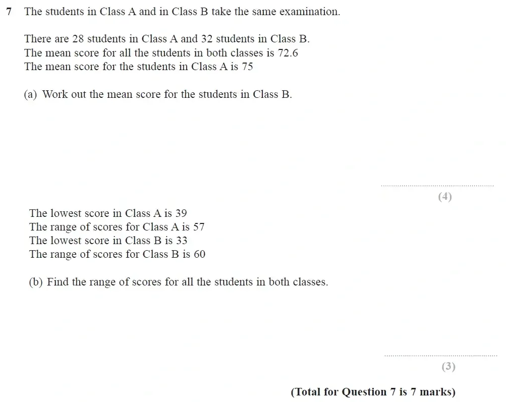 Question 07 - Edexcel IGCSE Maths Past Papers - Higher Calculator June 2018 - Paper 2