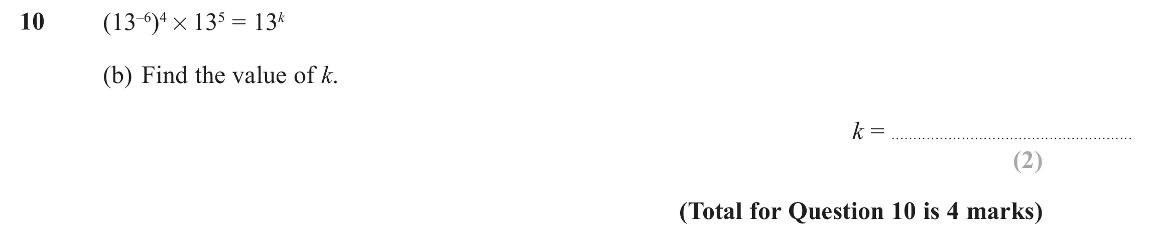 Question 10(b) - Edexcel IGCSE Maths Past Papers - Higher Calculator June 2018 - Paper 2