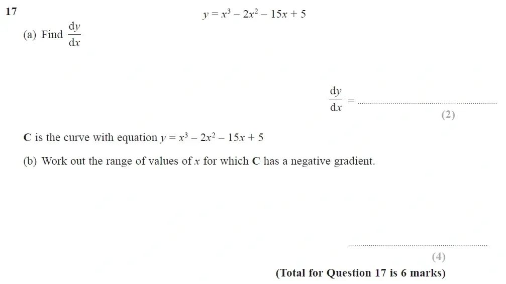 Question 17(a,b) - Edexcel IGCSE Maths Past Papers - Higher Calculator June 2018 - Paper 2