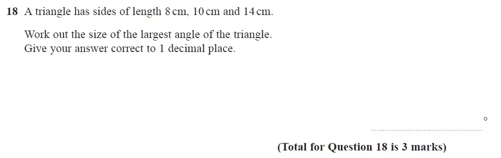 Question 18 - Edexcel IGCSE Maths Past Papers - Higher Calculator June 2018 - Paper 2