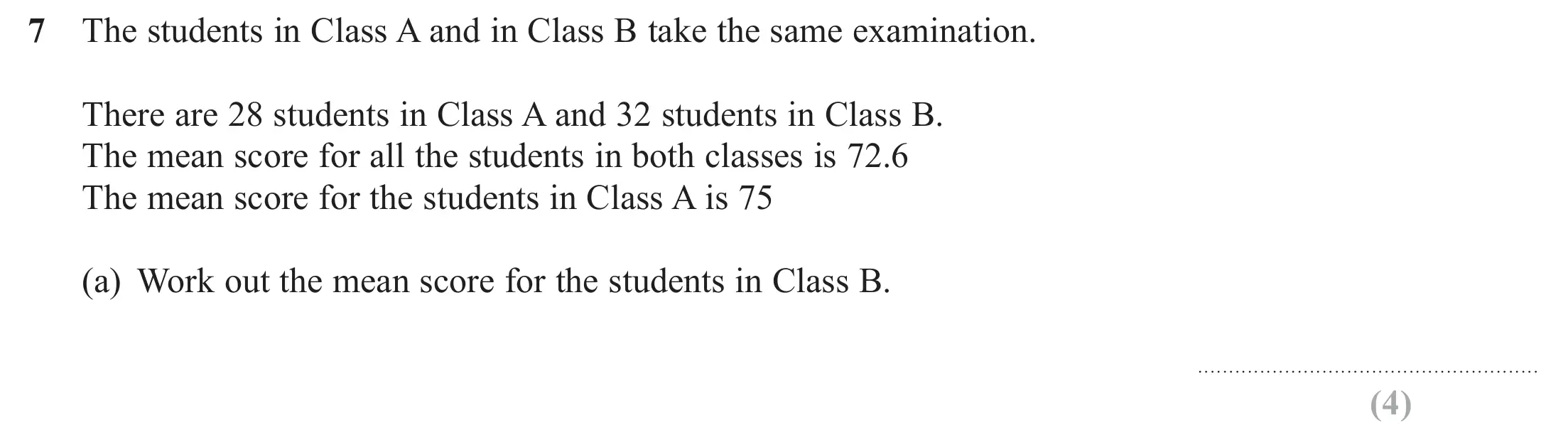 Question 7(a) - Edexcel IGCSE Maths Past Papers - Higher Calculator June 2018 - Paper 2