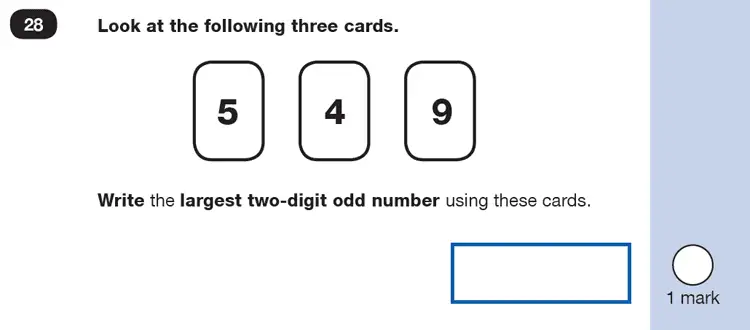 Question 28 - Mathematics Paper 2 - Reasoning Set-1