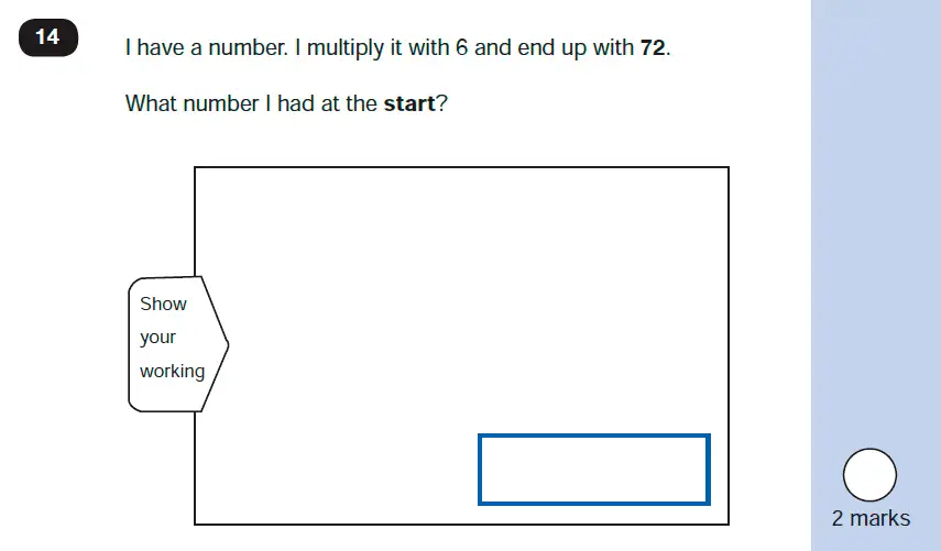 Question 14 - Mathematics Paper 2 - Reasoning Set-10