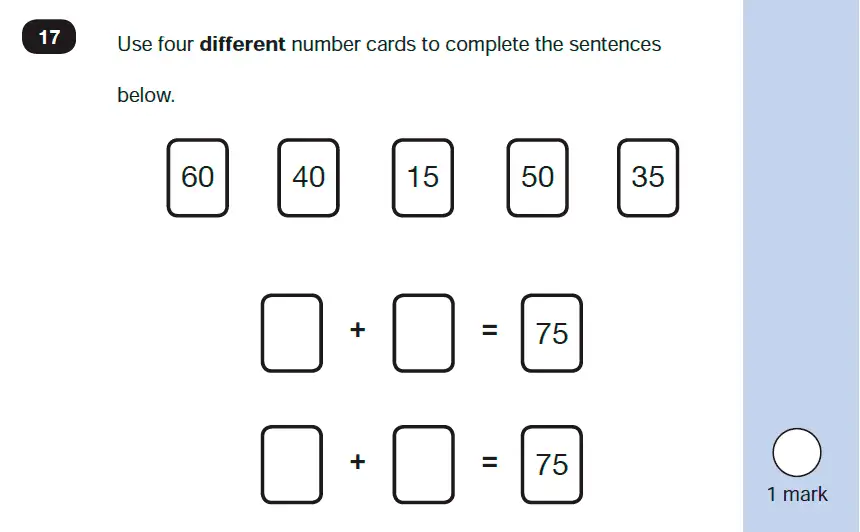 Question 17 - Mathematics Paper 2 - Reasoning Set-10