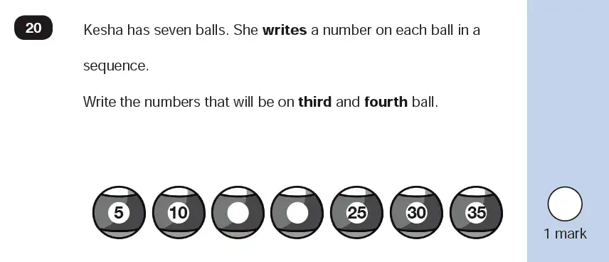 Question 20 - Mathematics Paper 2 - Reasoning Set-10