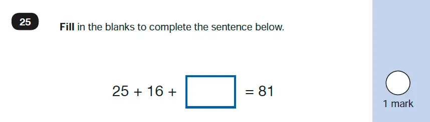 Question 25 - Mathematics Paper 2 - Reasoning Set-10