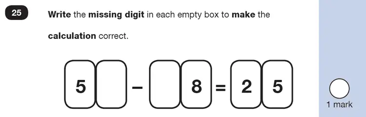 Question 25 - Mathematics Paper 2 - Reasoning Set-5