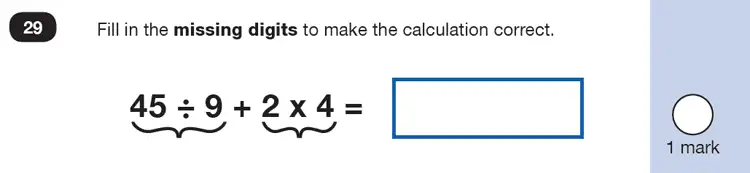 Question 29 - Mathematics Paper 2 - Reasoning Set-5