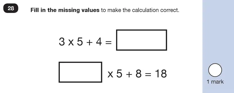 Question 28 - Mathematics Paper 2 - Reasoning Set-6