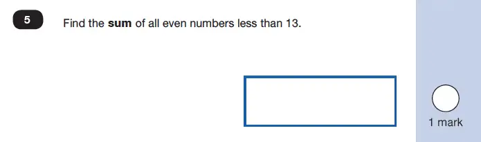 Question 5 - Mathematics Paper 2 - Reasoning Set-7