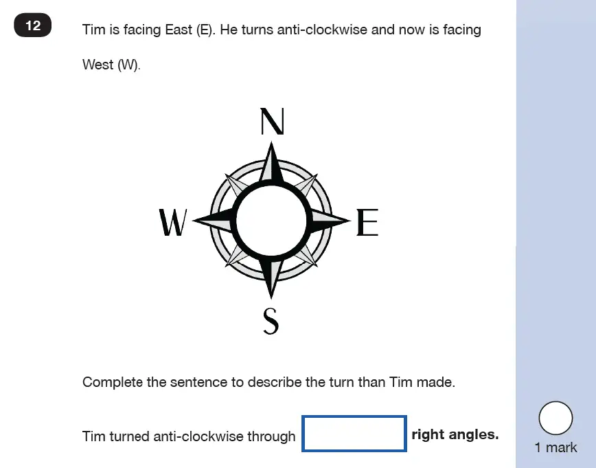 Question 12 - Mathematics Paper 2 - Reasoning Set-9