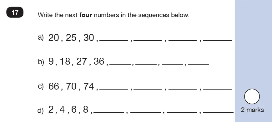 Question 17 - Mathematics Paper 2 - Reasoning Set-9