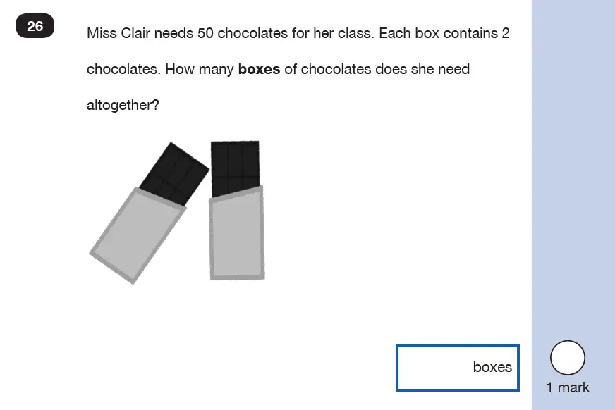 Question 26 - Mathematics Paper 2 - Reasoning Set-9