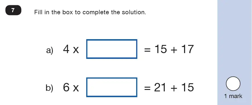 Question 7 - Mathematics Paper 2 - Reasoning Set-9
