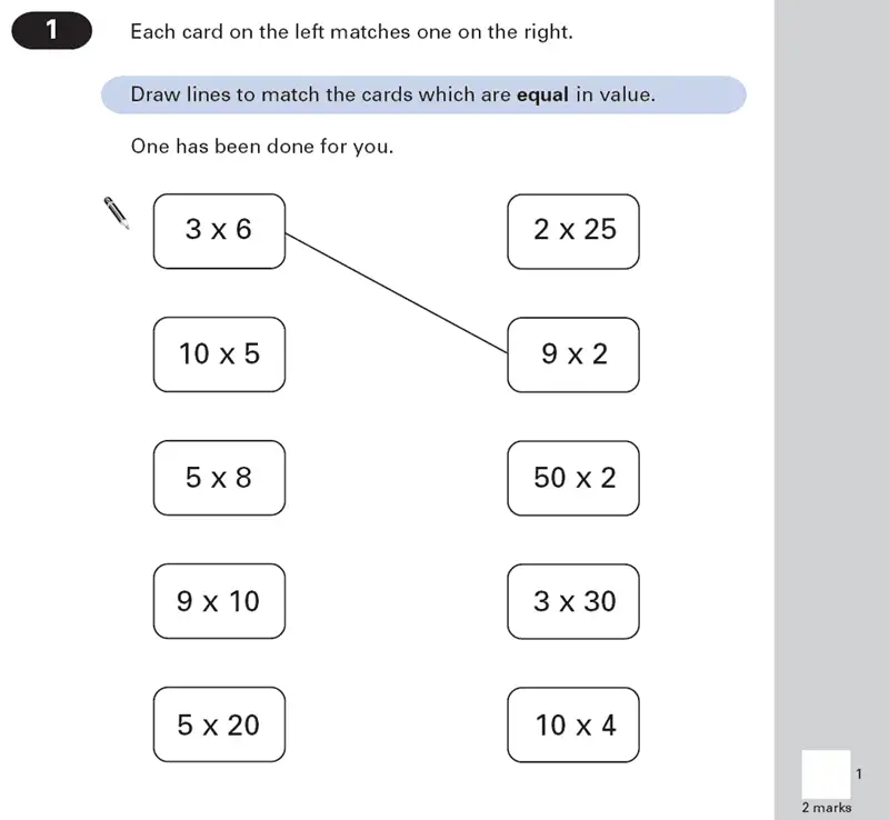 Question 1 - Maths Question Paper 1 - 2000