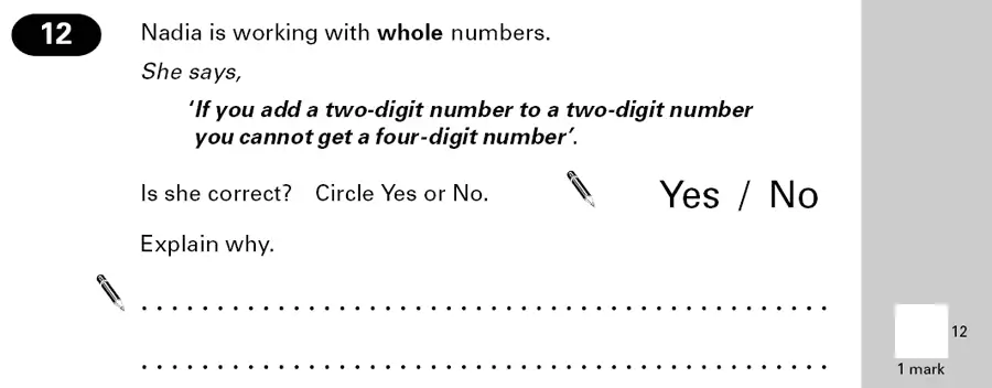 Question 12 - Maths Question Paper 2 - 2000